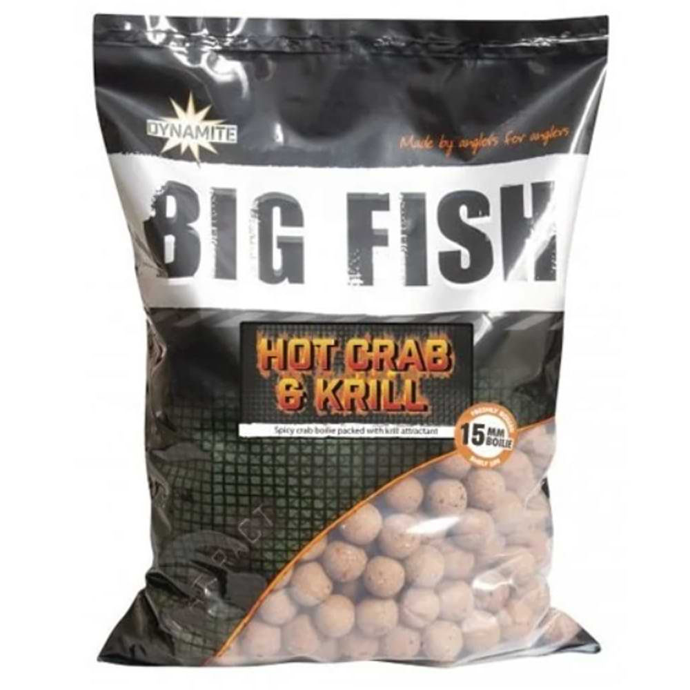 DYNAMITE BAITS Big Fish Hot Crab and Krill 15mm Boilie 1kg