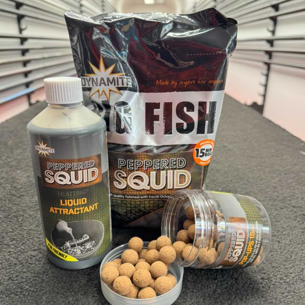 DYNAMITE BAITS Peppered Squid Boilies 15mm 1kg