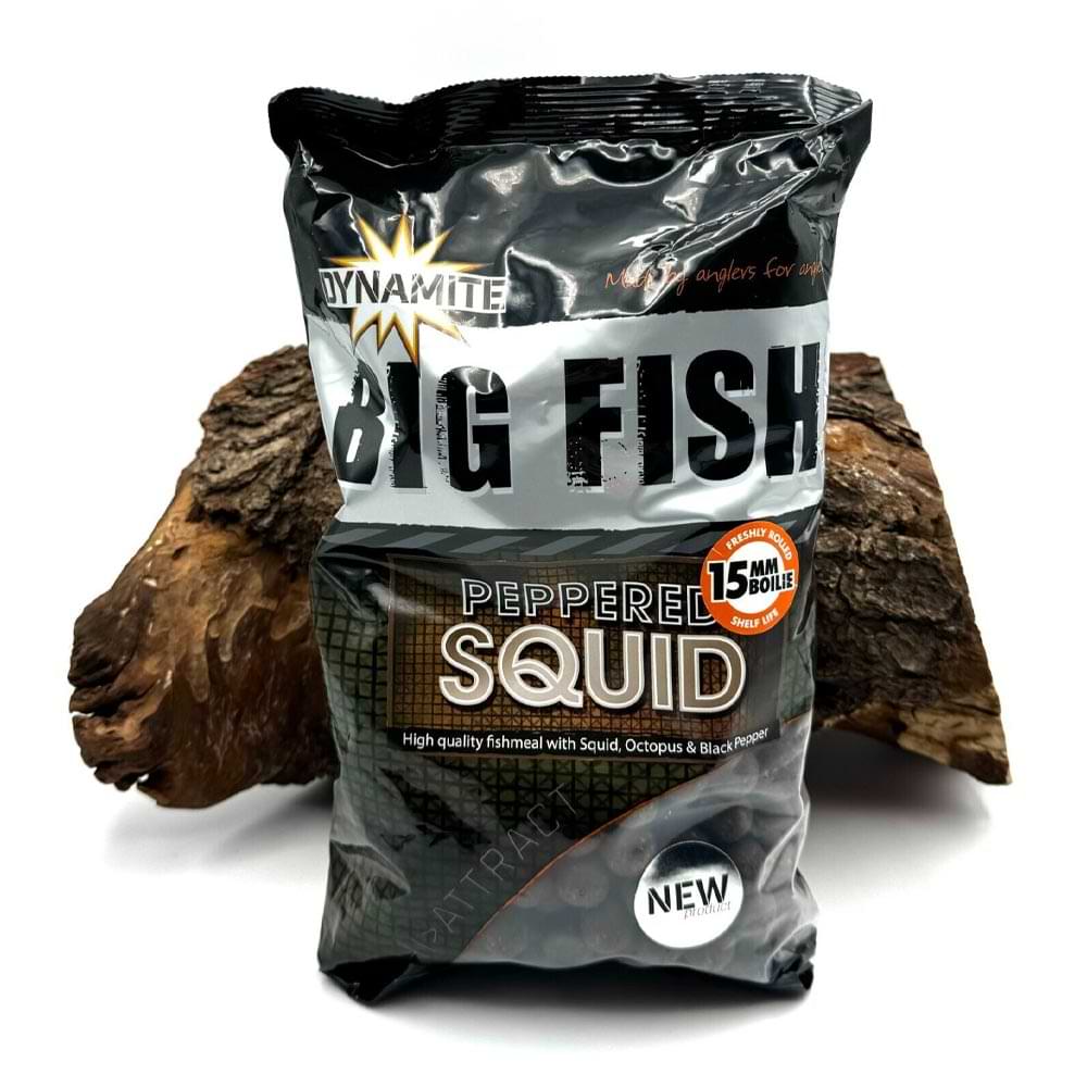 DYNAMITE BAITS Peppered Squid Boilies 15mm 1.8kg