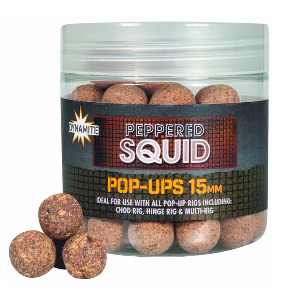 DYNAMITE BAITS Peppered Squid Foodbait Pop-ups 15mm