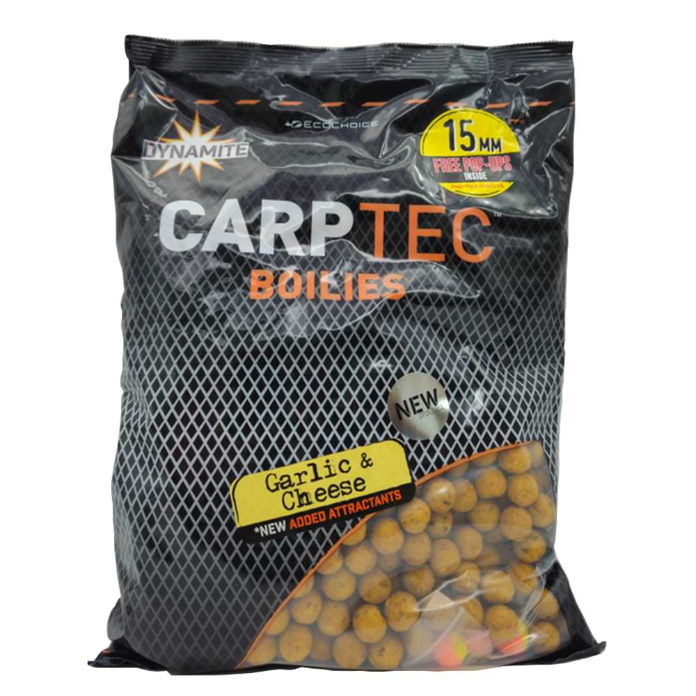DYNAMITE BAITS Garlic and Cheese Carp Tec Boilies 15mm 1.8kg