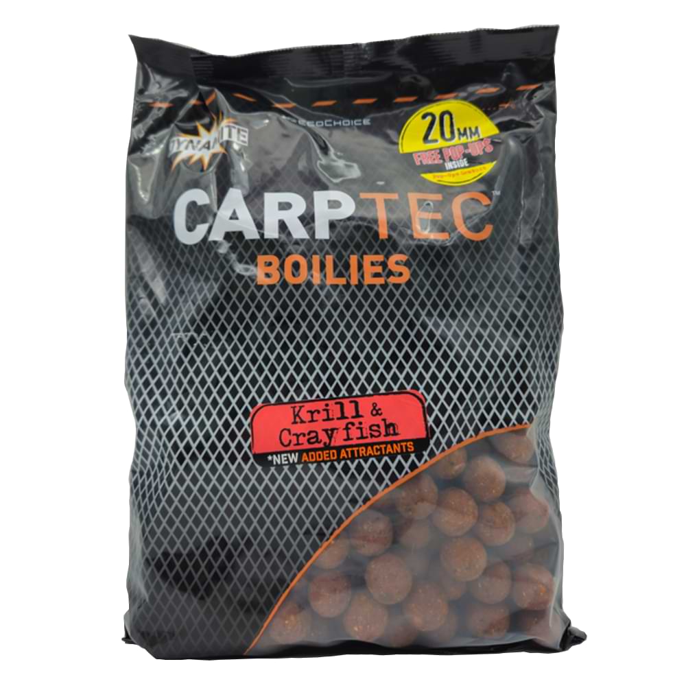 DYNAMITE BAITS Krill and Crayfish Carp Tec Boilies 20mm 1.8kg