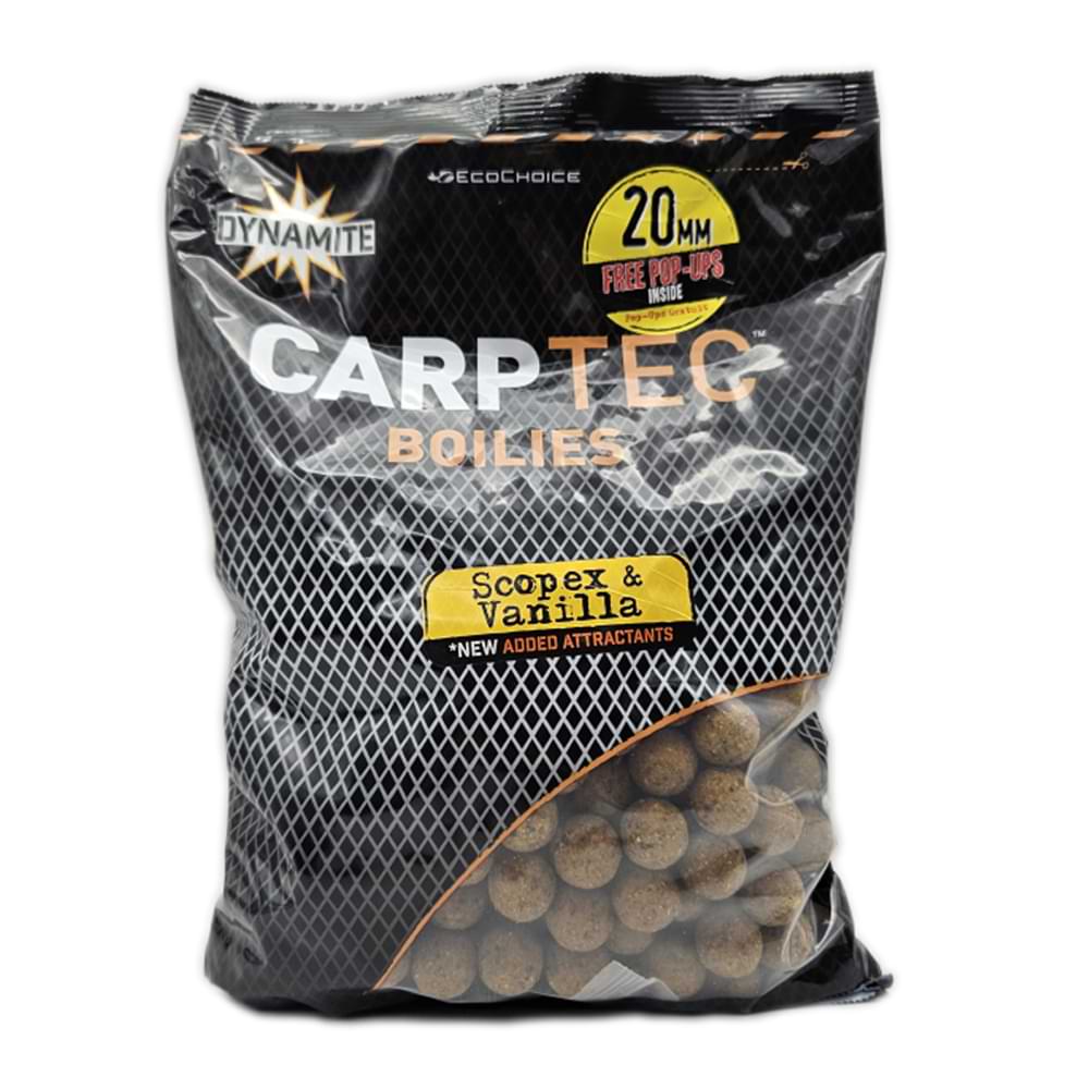 DYNAMITE BAITS Scopex and Vanilla Carp Tec Boilies 20mm 1.8kg