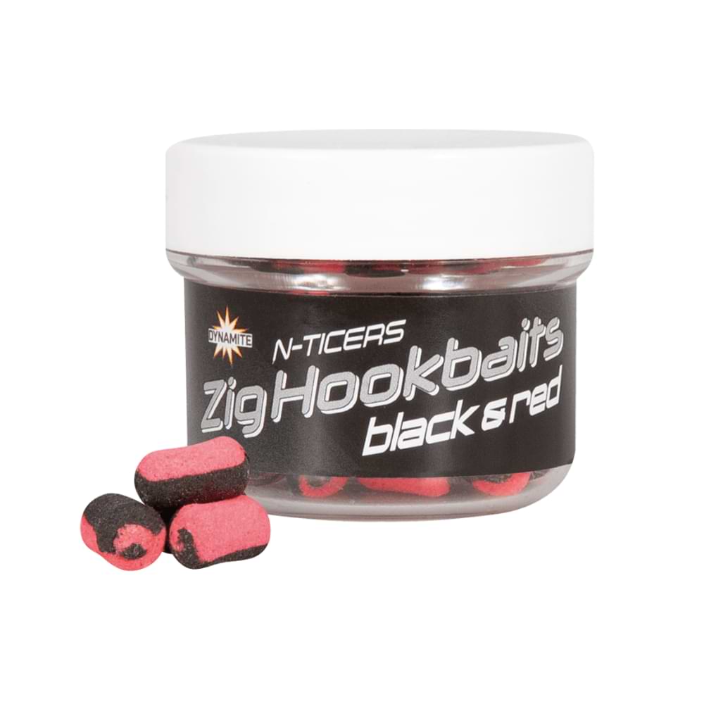 DYNAMITE BAITS N-Ticers Zig Hookbaits Black & Red