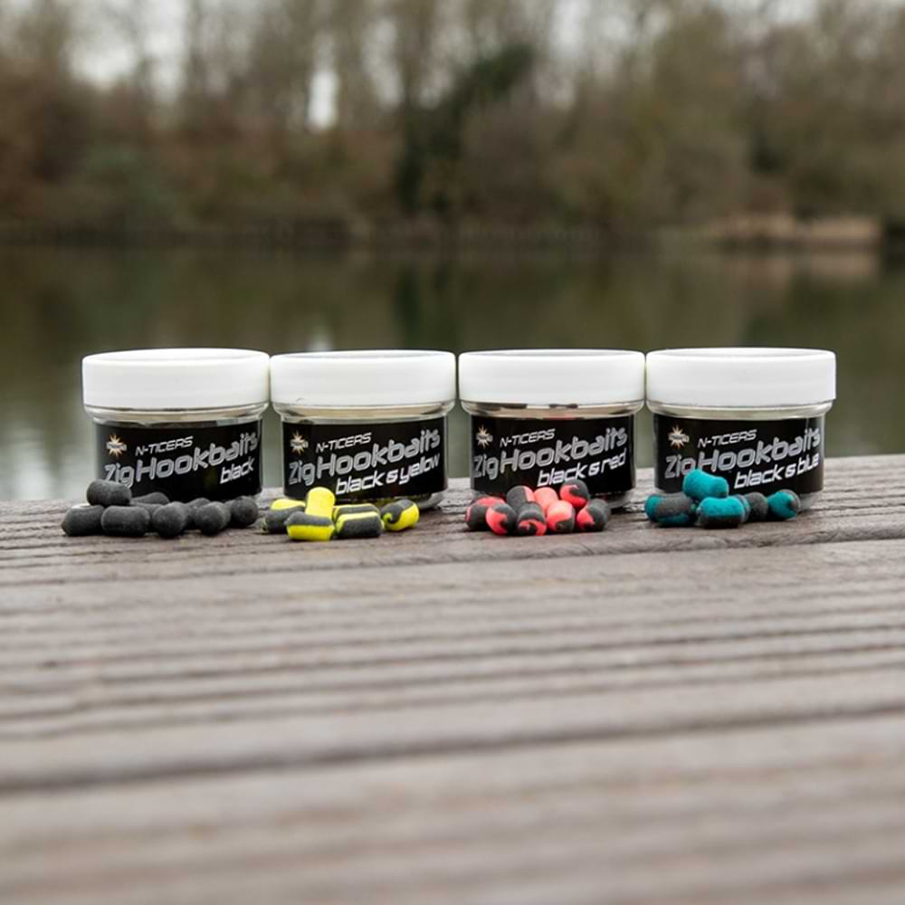 DYNAMITE BAITS N-Ticers Zig Hookbaits Black & Blue