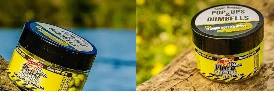 DYNAMITE BAITS Pineapple Banana Fluro Pop-Ups - Dumbells