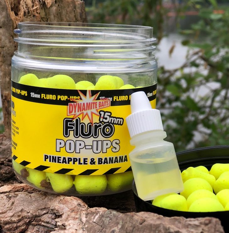 DYNAMITE BAITS Pineapple Banana Fluro Pop-Ups - Dumbells