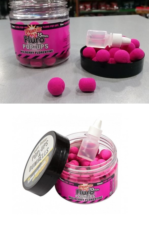 DYNAMITE BAITS Mulberry Florentine Fluro Pop-Ups and Dumbells