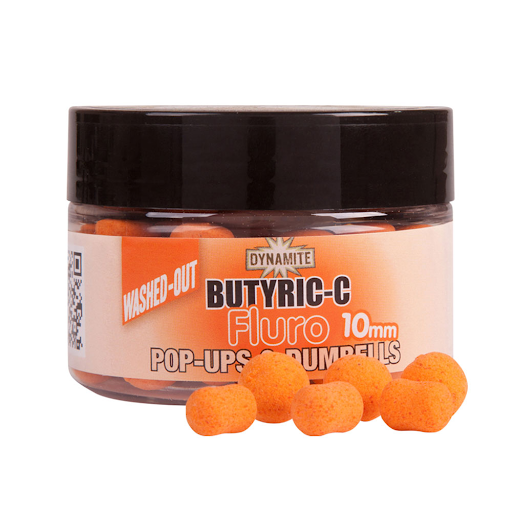 DYNAMITE BAITS Butyric-C Fluro Washed Out Pop - Up and Dumbells 10mm