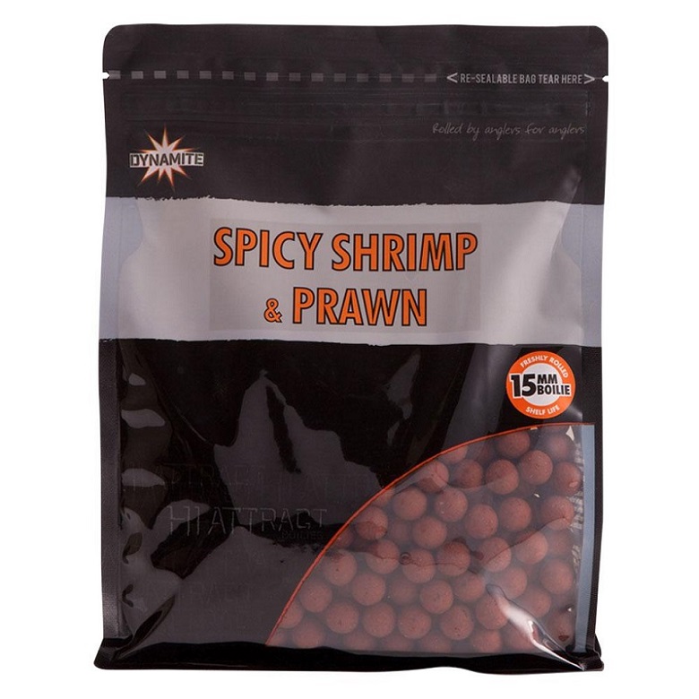 DYNAMITE BAITS Spicy Shrimp and Prawn Boilies 1kg