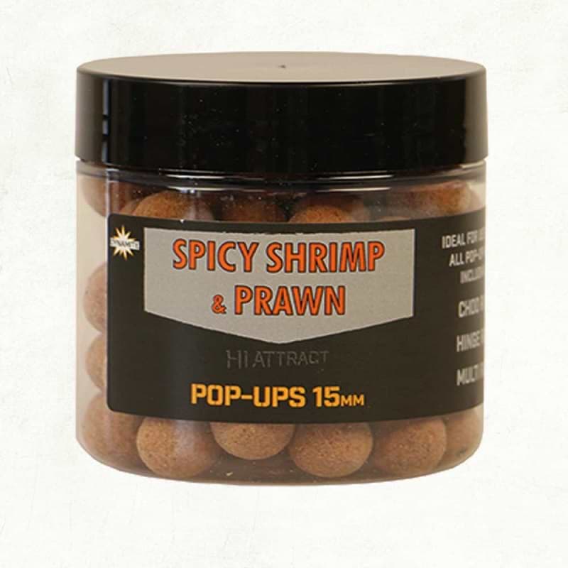 DYNAMITE BAITS Spicy Shrimp and Prawn Foodbait Pop Up 15mm