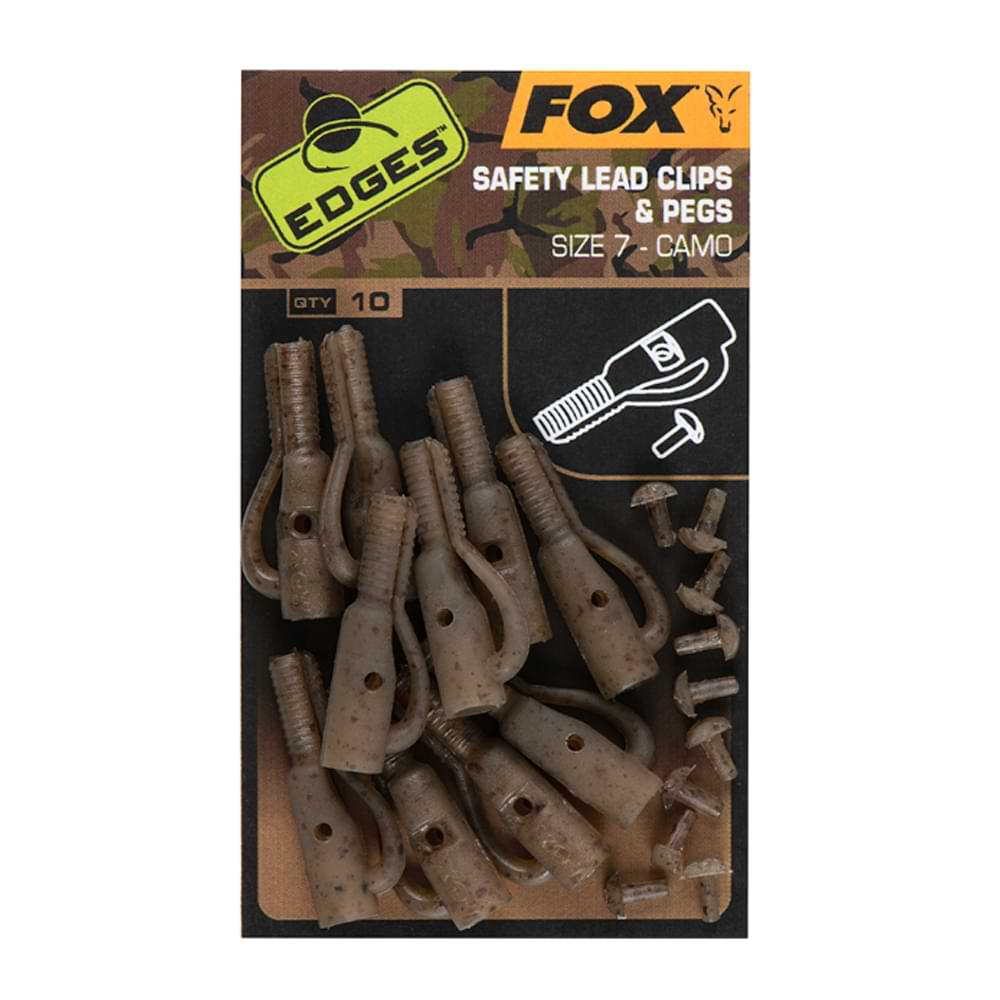 FOX Edges Camo Safety Lead Clip and Pegs