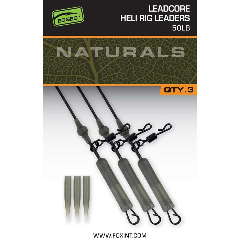 FOX Naturals Leadcore Heli Rig Leaders 50lb