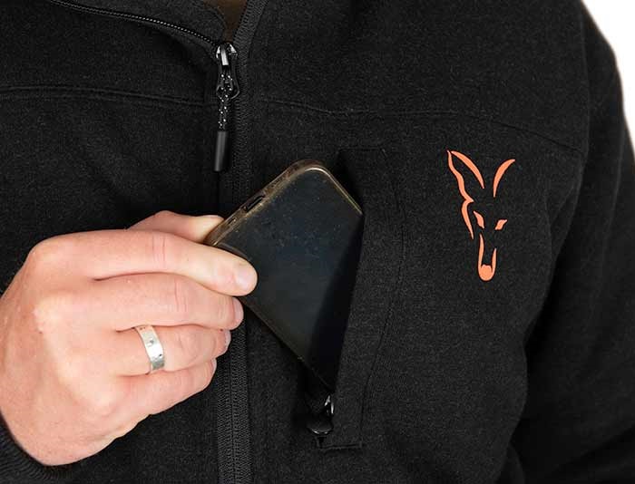 FOX Collection Sherpa Jacket Black and Orange