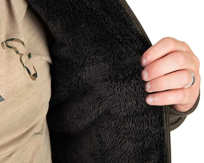 FOX Collection Sherpa Jacket Green and Black