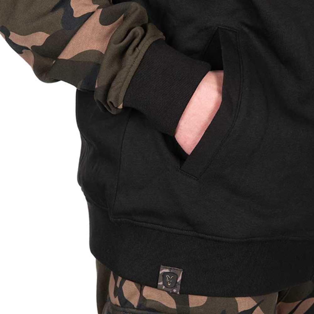 FOX LW Black with Camo Split Zip Hoody