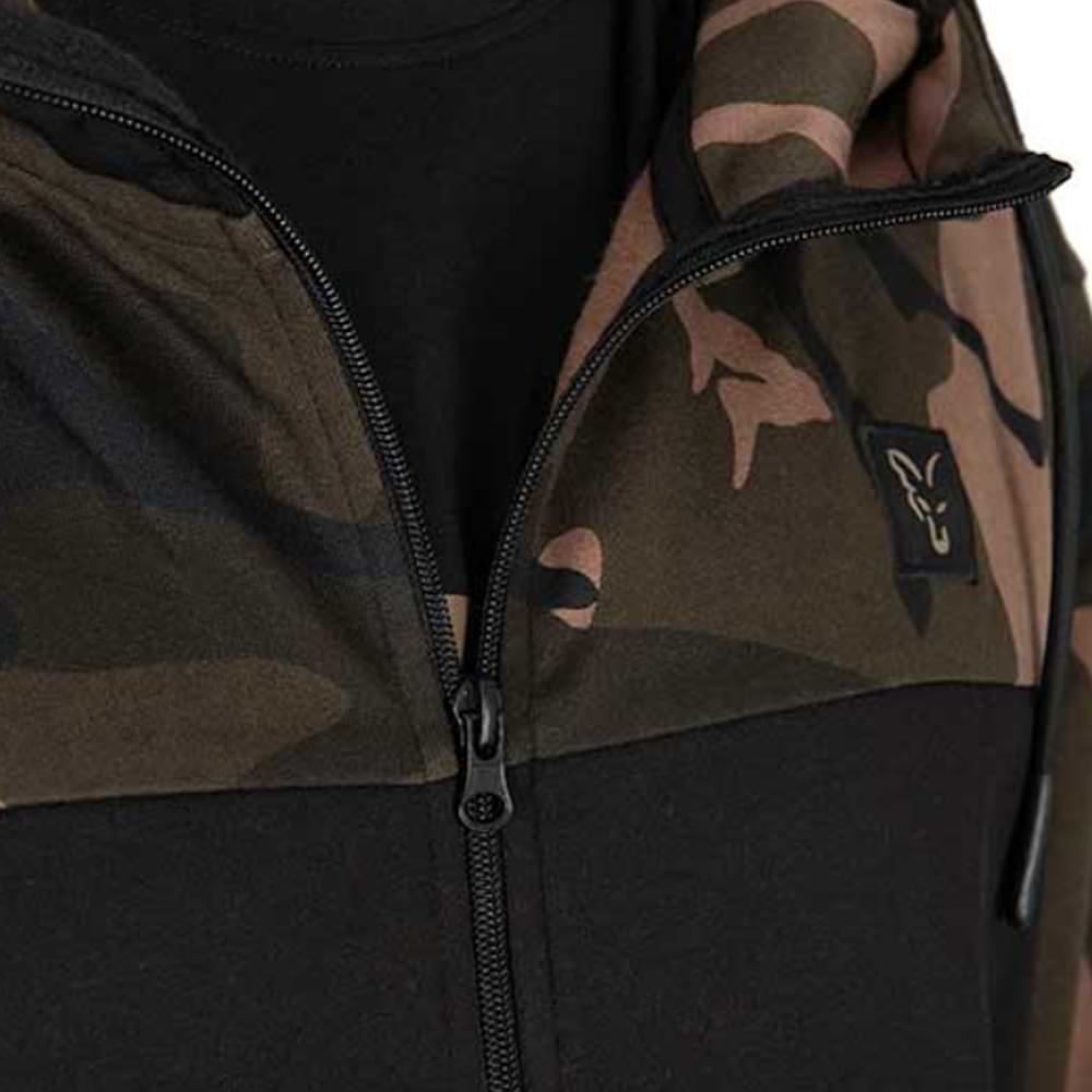 FOX LW Black with Camo Split Zip Hoody