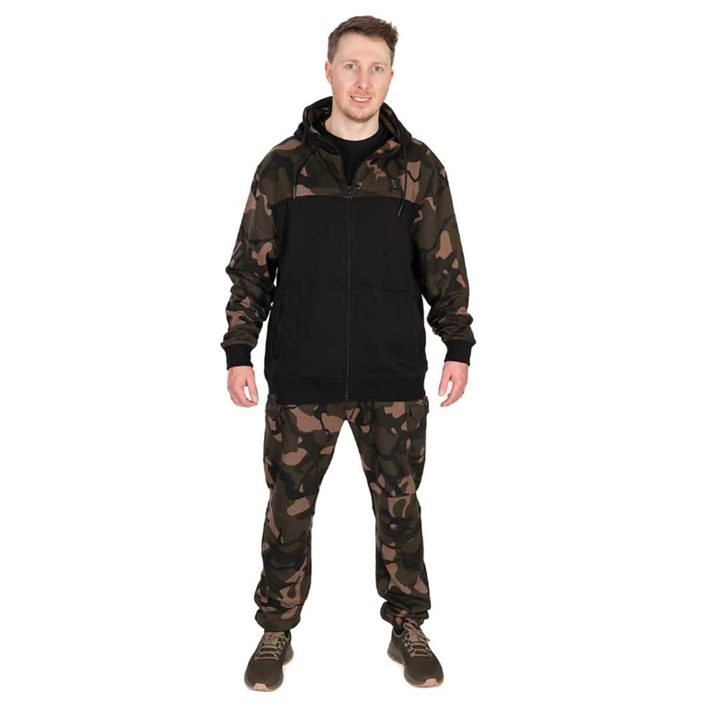 FOX LW Black with Camo Split Zip Hoody