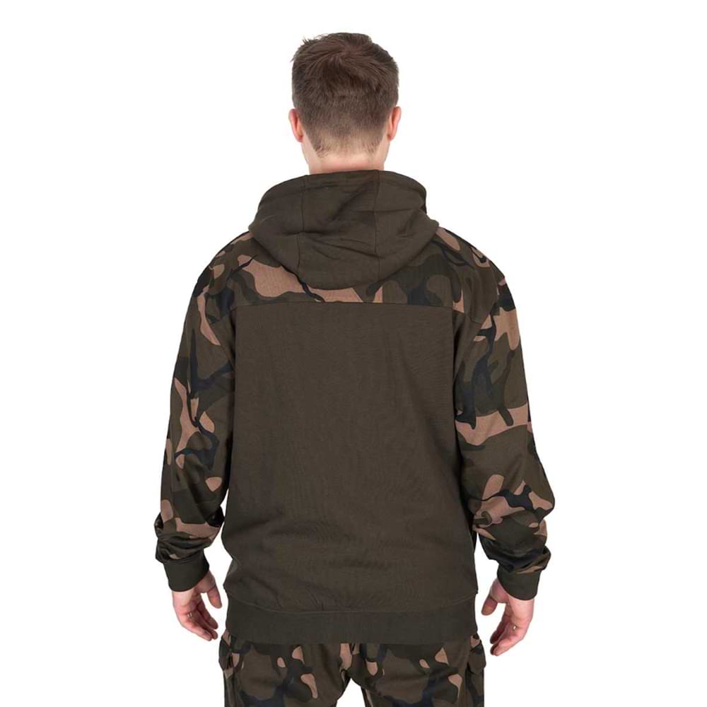 FOX LW Khaki with Camo Split Zip Hoody