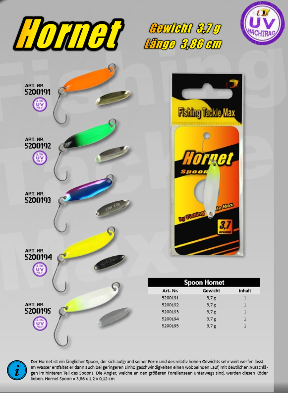 FTM Hornet UV Color Spoon 3.7g
