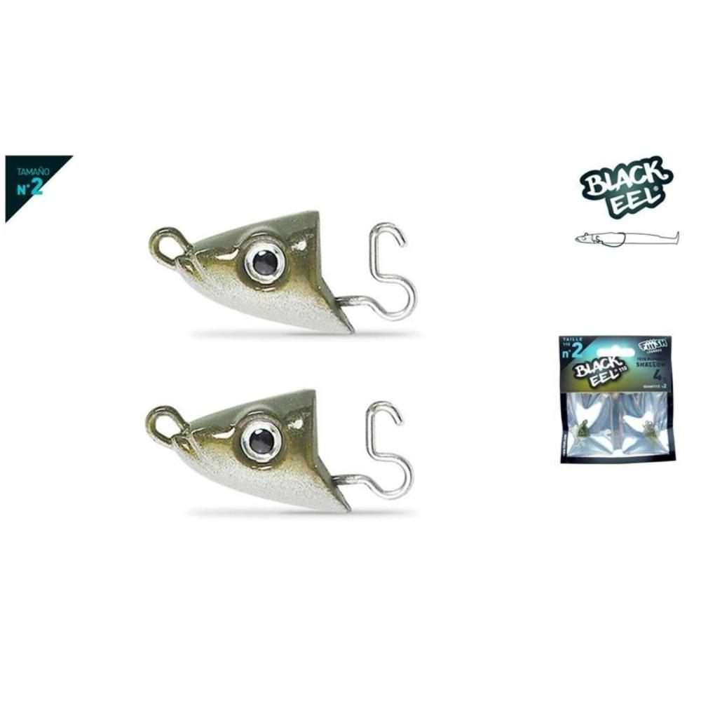FIIISH Black Eel No2 Jig Head 4g Shallow - Kaki