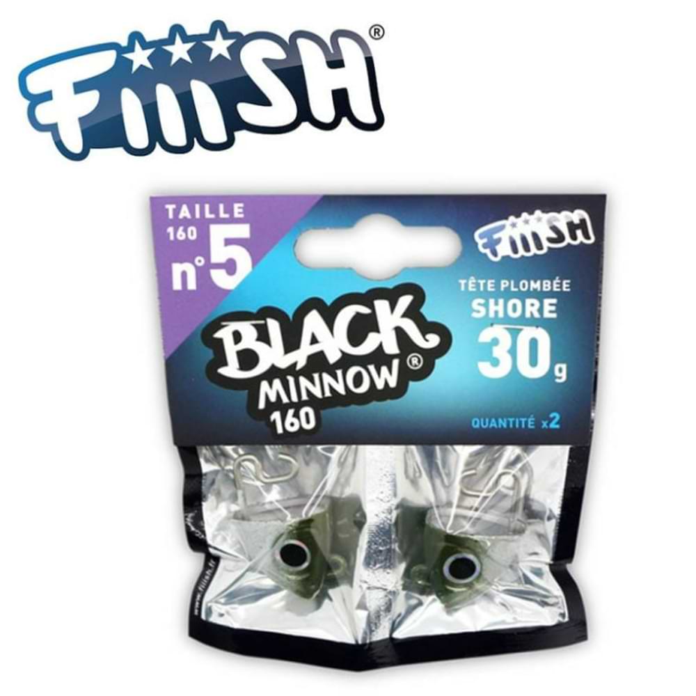 FIIISH Black Minnow No5 Jig Head 30g Shore