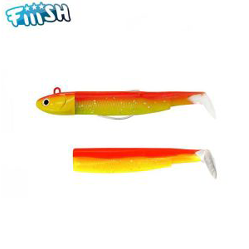 FIIISH Black Minnow No2 Combo Jig Head 20g - 2 Lure Bodies 9cm