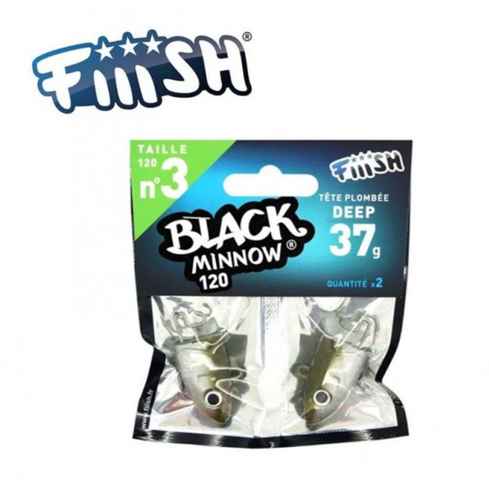 FIIISH Black Minnow No3 Jig Head 37g Deep