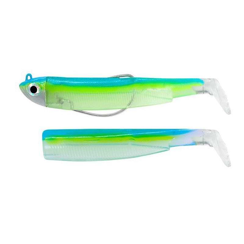 FIIISH Black Minnow No3 Combo Jig Head 12g - 2 Lure Bodies 12cm