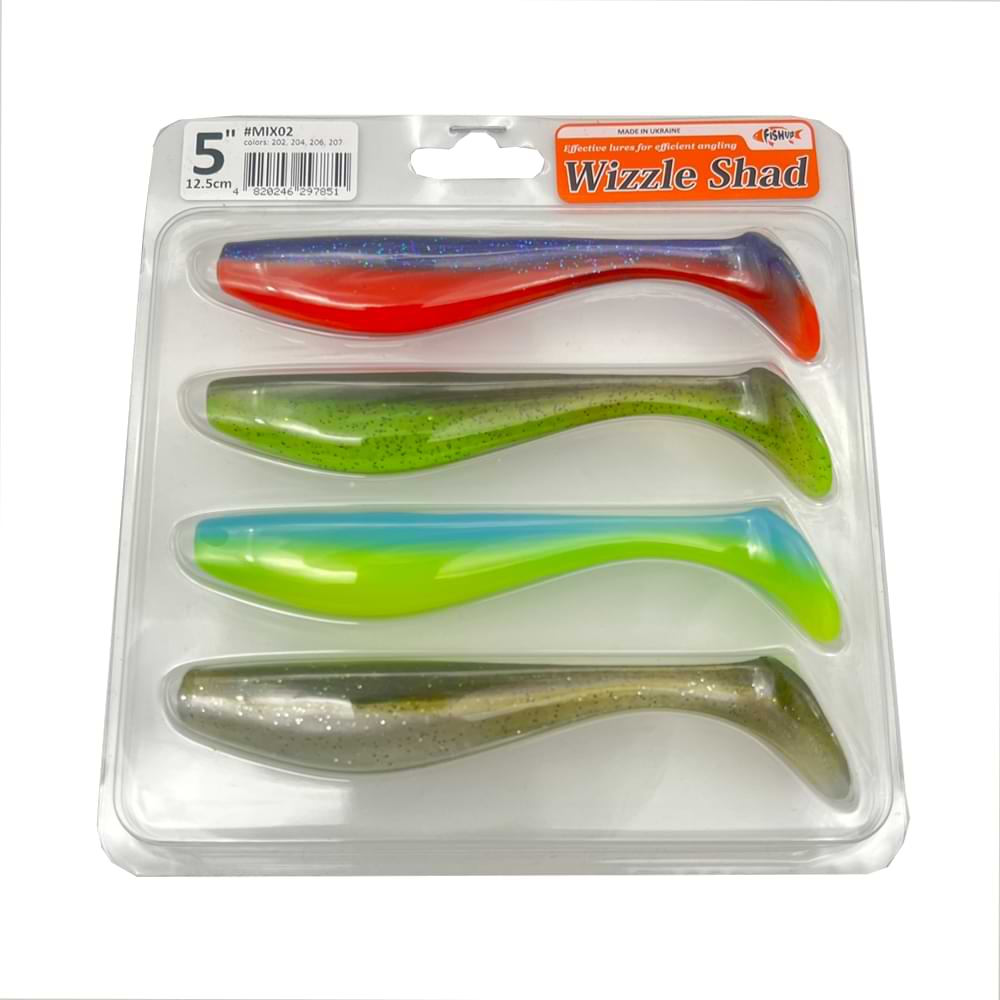 FISHUP Wizzle Shad 5 inch - 4pcs - MIX 02