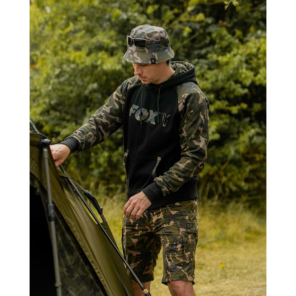FOX Raglan Black with Camo Hoody