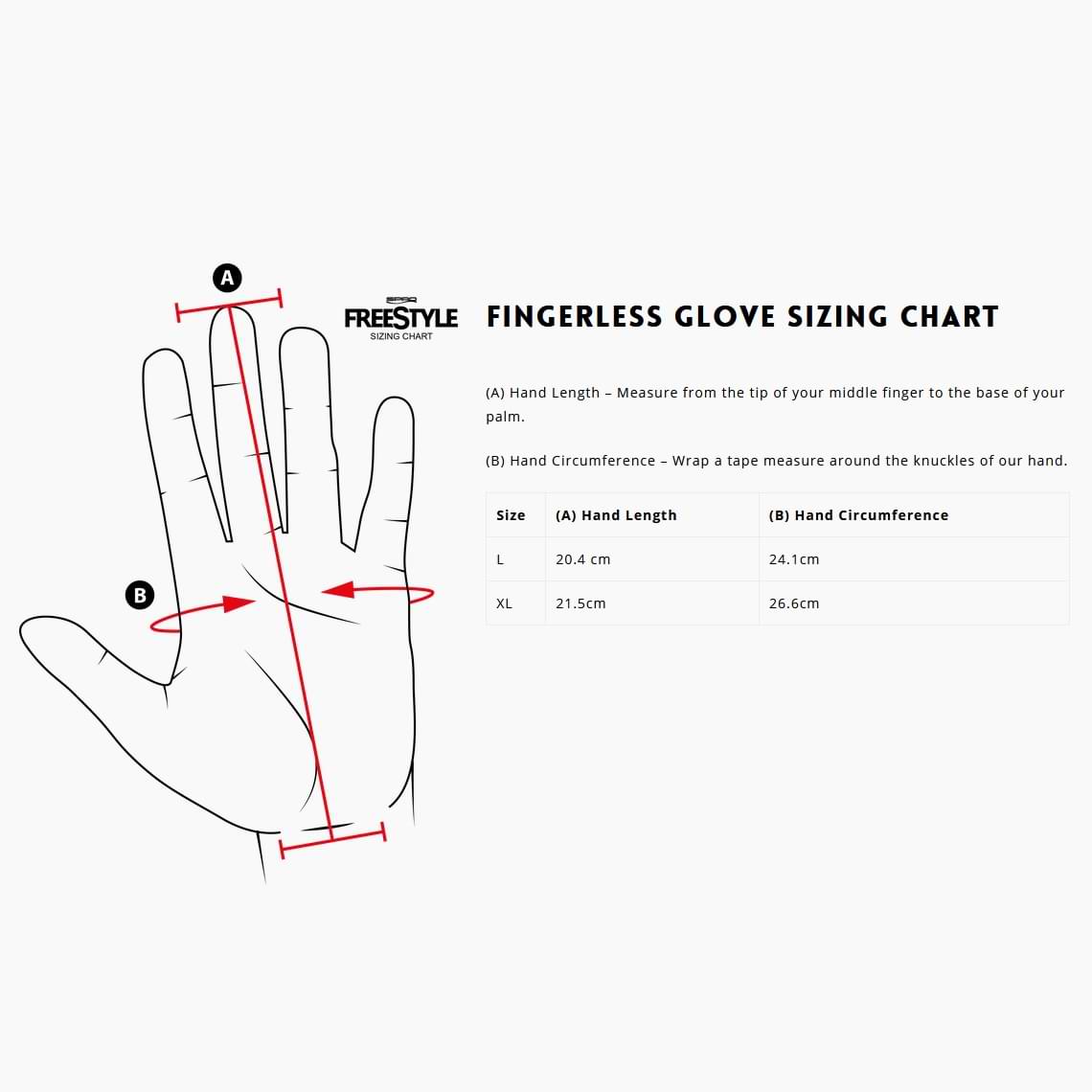 FREESTYLE Skinz Gloves Fingerless