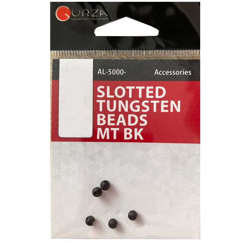 GURZA Slotted Tungsten Beads MT BK