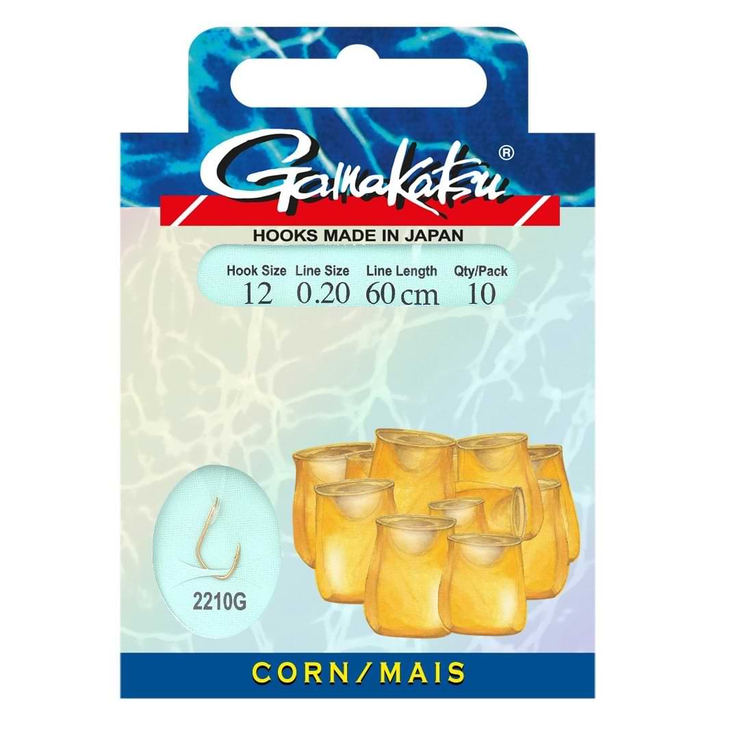 GAMAKATSU Corn LS-2210 Gold Hooks to Nylon 60cm