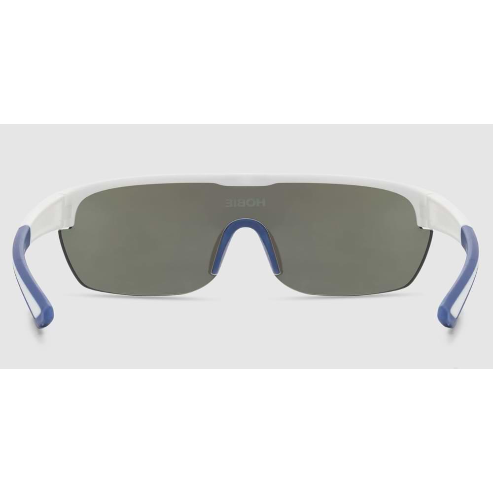 HOBIE Echo Sunglasses - Satin White-Blue with Grey-Cobalt Mirror