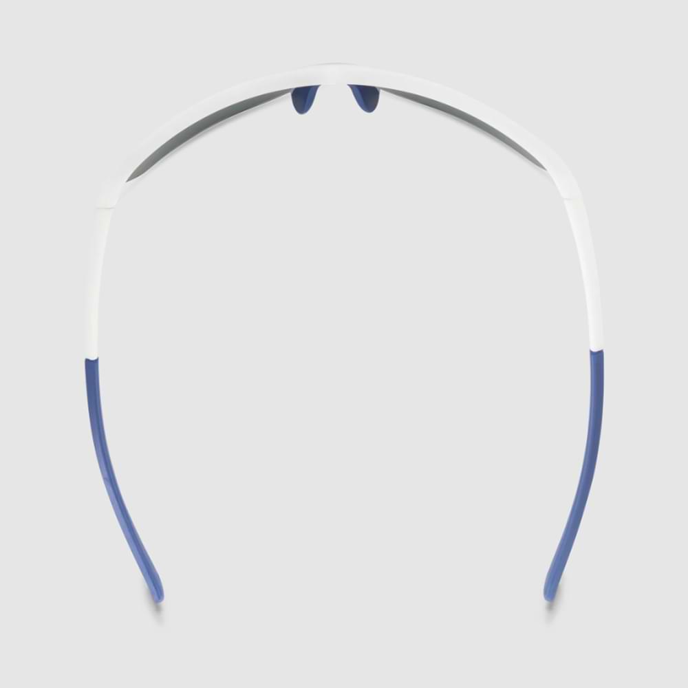 HOBIE Echo Sunglasses - Satin White-Blue with Grey-Cobalt Mirror