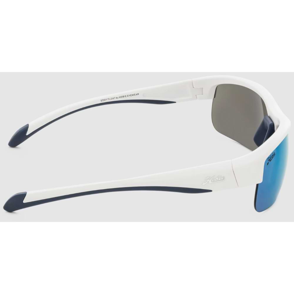 HOBIE Eddy Float Satin White Frame - Cobalt Mirror Polarized PC Lens
