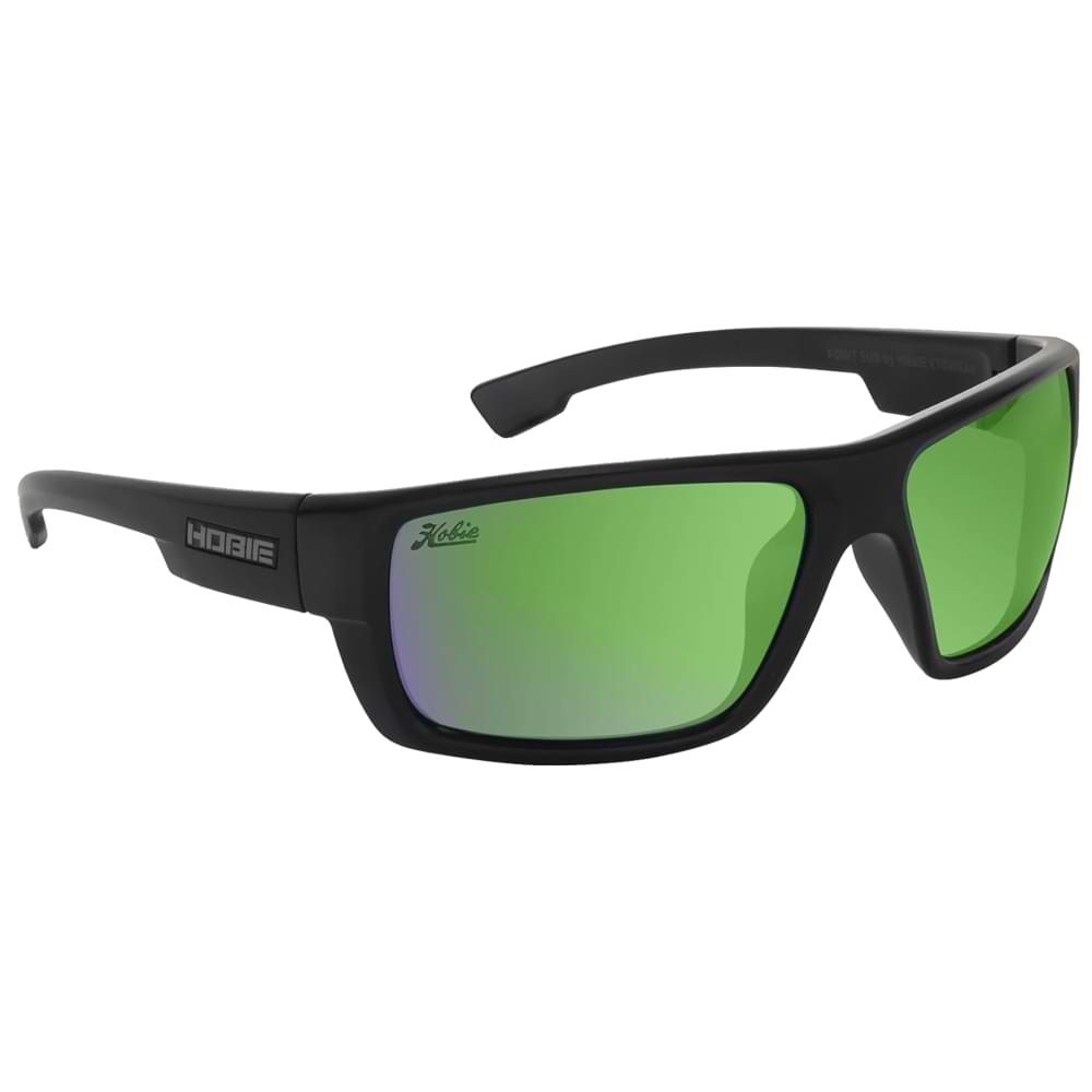 HOBIE Mojo Float Sunglasses Satin Black - Copper with Sea Green Mirror