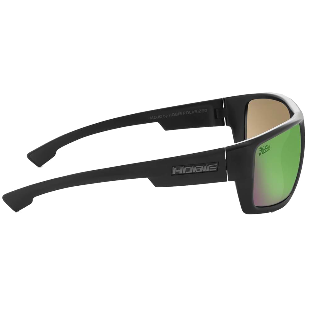 HOBIE Mojo Float Sunglasses Satin Black - Copper with Sea Green Mirror
