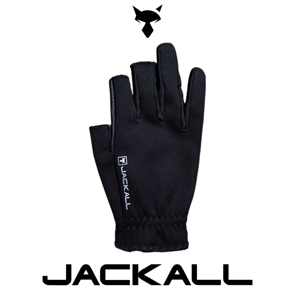 JACKALL Versatile Gloves Three Fingers - Black