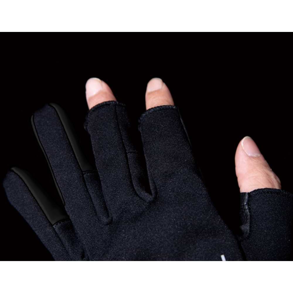 JACKALL Versatile Gloves Three Fingers - Black