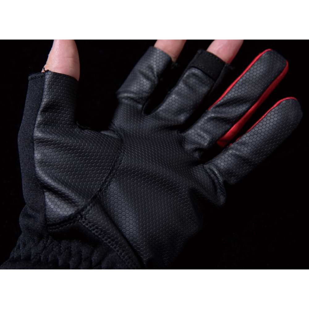 JACKALL Versatile Gloves Three Fingers - Red