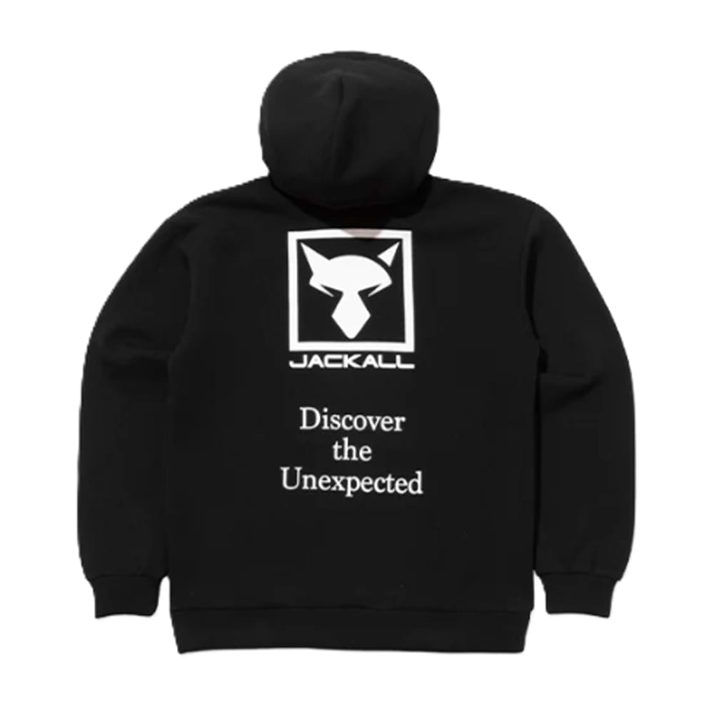 JACKALL Jersey Zip Up Logo Hoodie - Black