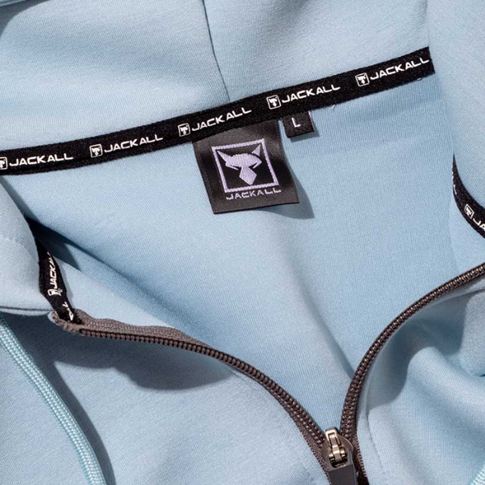 JACKALL Jersey Zip Up Logo Hoodie - Black