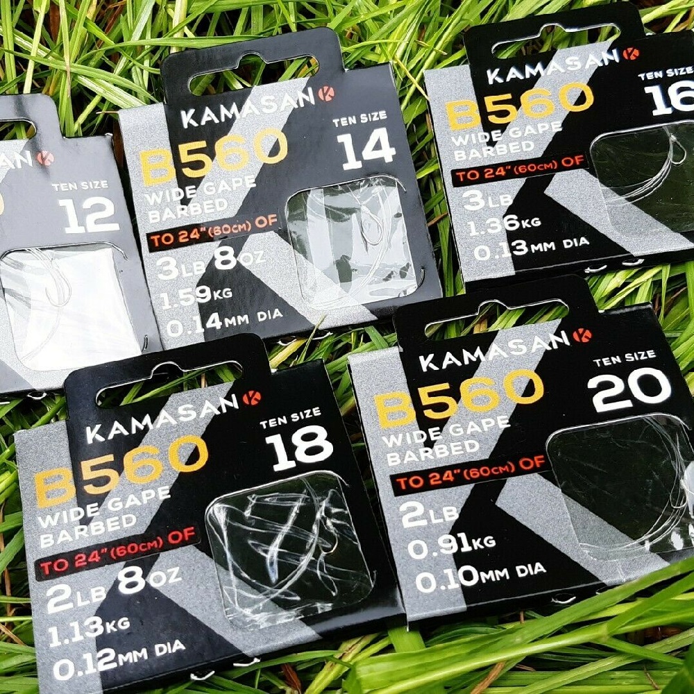 KAMASAN B560 Barbed Hooks to Nylon