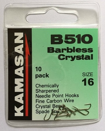 KAMASAN B510 Spade End Barbless Crystal