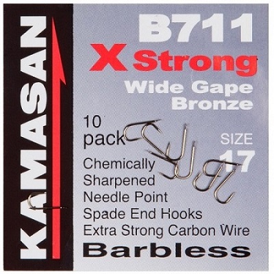 KAMASAN B711 X Strong Wide Gape Barbless