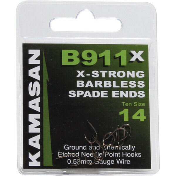 KAMASAN B911 X-strong Barbless Spade End