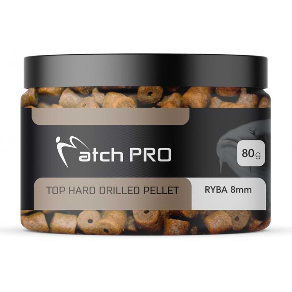 MatchPro Top Hard Drilled Pellets 8mm 80g Fish