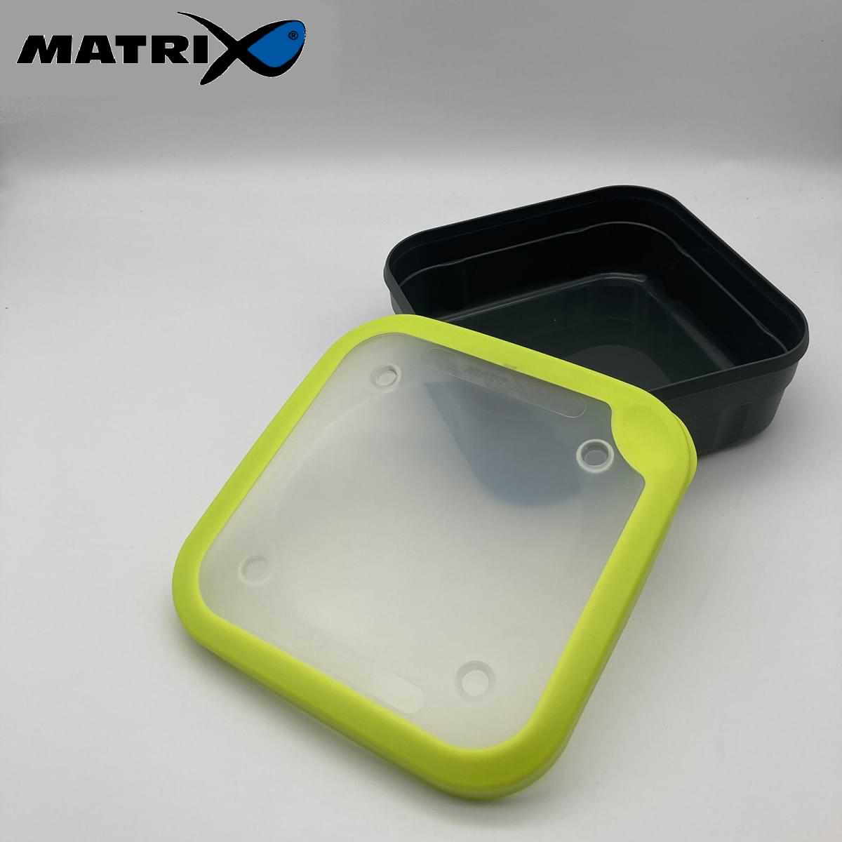 MATRIX Bait Boxes Grey/Lime 2.2pt Solid Top